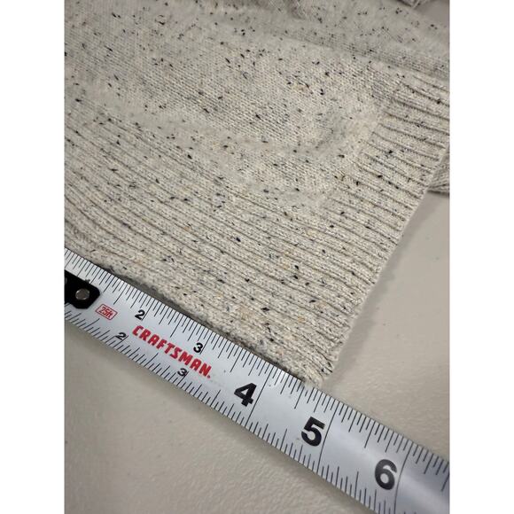 J.Jill V Neck Tunic Cream Speckled Sweater Size M - Picture 9 of 9